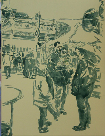 Andreas Jaeggi / tuerkische Familie aufm Wiener Naschmarkt